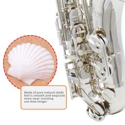 SLADE-Bb saxofone Tenor com Case, Sax Prata, Jazz Instrument, pano de limpeza, sopros, acessórios para instrumentos musicais - Image 5