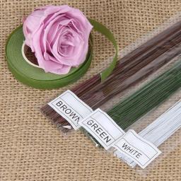 Fio Floral flexível embrulhado para Bouquet Hule, Simulação flores, Artesanato Embrulho, 20 Gauge, 50pcs - Image 4