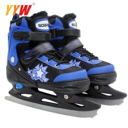 Patins de gelo ajustáveis para homens e mulheres, Sapatos de hóquei no gelo Patin, Quente para crianças, Adulto - Image 2