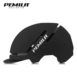 PEMILA-Capacete De Ciclismo Urbano Commuter com Chapéu De Pano, Capacete De Bicicleta Dobrável, Energia Elétrica Assistida Capacete De Bicicleta MTB, Beirais, Scooter - Image 2