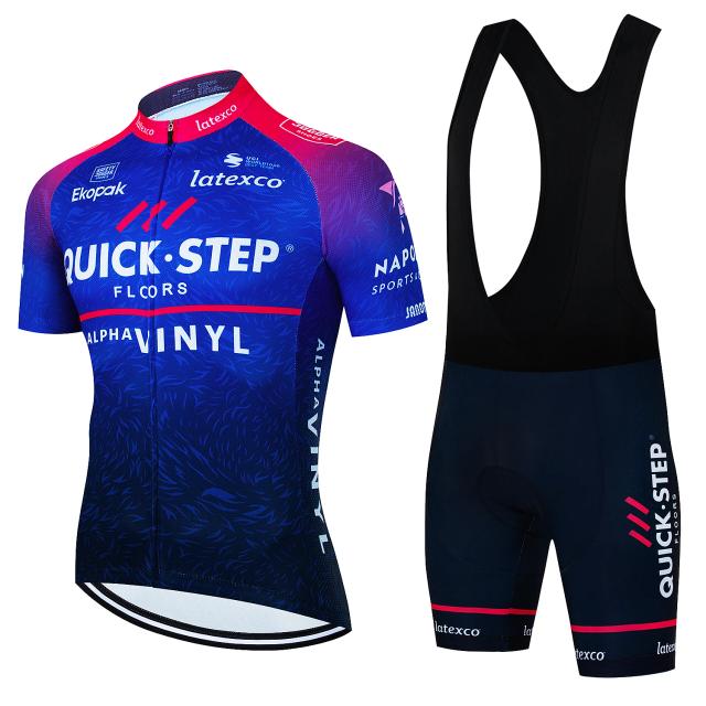 QUICK STEP Conjunto Ciclismo Masculino Manga Curta Verão Pro MTB