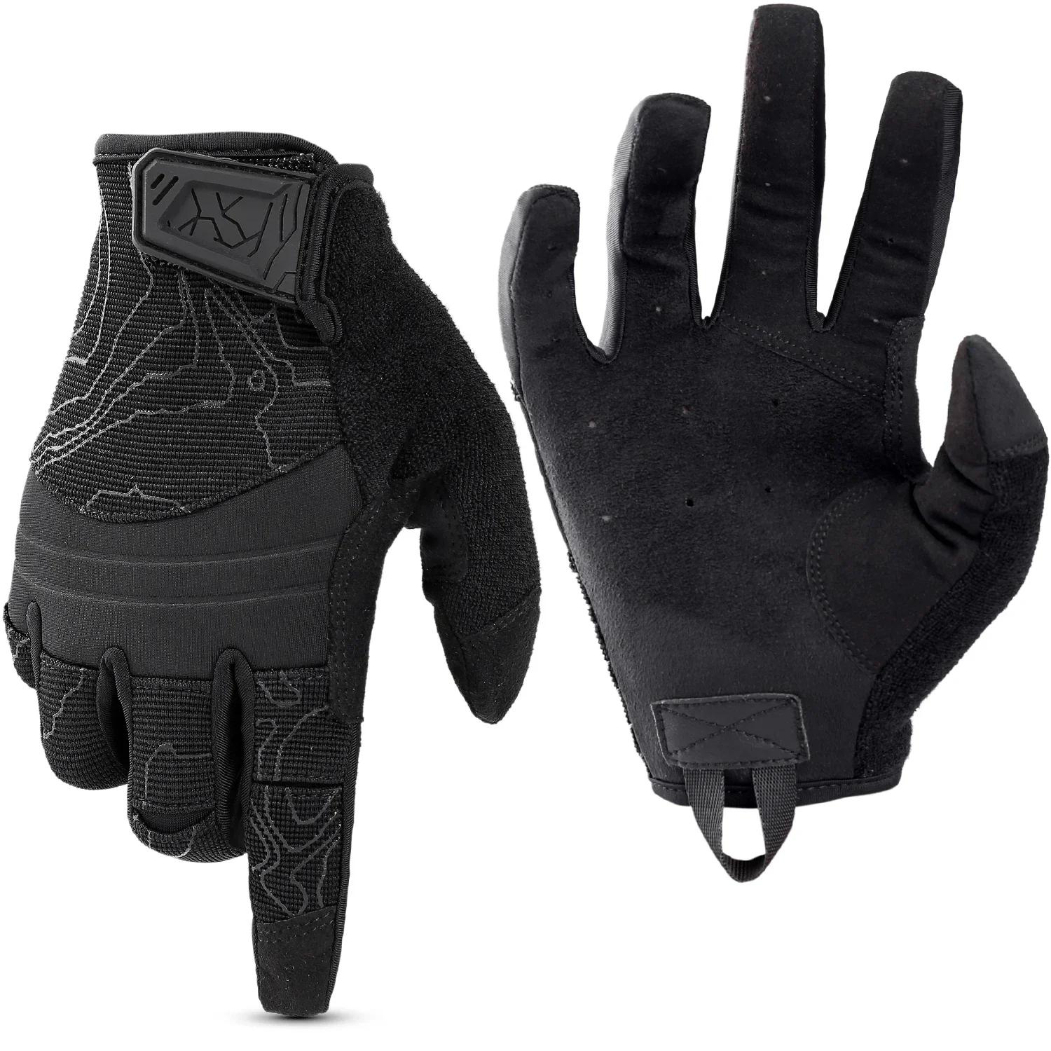 Luvas táticas respiráveis para dirigir, paintball, tiro, airsoft, combate, caça, trabalho, tela sensível ao toque, proteção, dedo inteiro, homens - Image 1