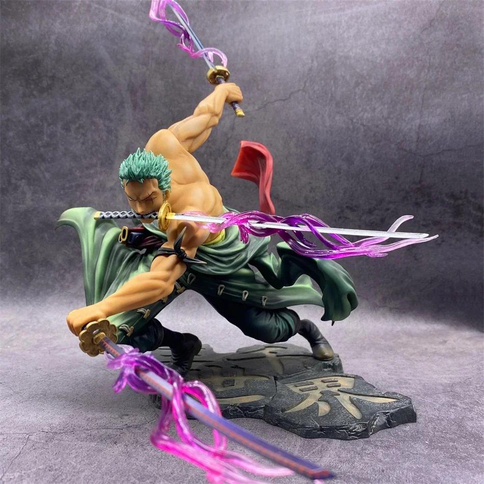 Roronoa Zoro Três Lâminas Figura Anime, Estátua de Manga Sa-máximo, Coleção Action Figure, Modelo de Brinquedo para Criança, 1 PC, 10cm, Em Stock - Image 1