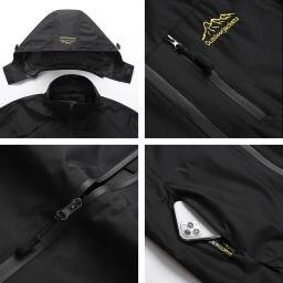 Jaqueta de Caminhadas Impermeável para Homens, Windproof, Ao ar livre, Camping, Caça, Corrida, Pesca, Casacos Esportivos, Tamanho Grande, Outono - Image 5