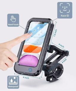 Universal impermeável titular do telefone móvel, bicicleta ajustável suporte celular, GPS, 360 ° giratória, motocicleta - Image 5