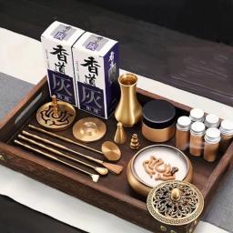 Portátil latão incenso fazendo kit, cera derreter queimador, DIY artesanal fragrância selo, ferramentas de moldagem, acessórios, 2023 - Image 1
