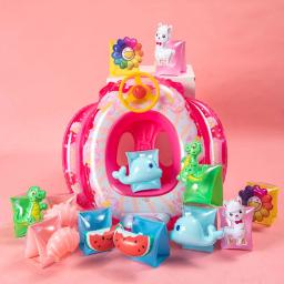 Anel de natação inflável para crianças, braçadeiras, desenhos animados, flamingo, dinossauro, flutuador de piscina, treinamento de natação infantil - Image 4