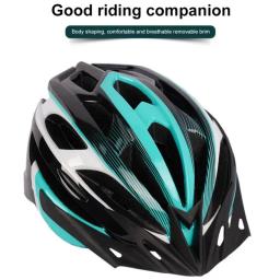 Capacete com luz traseira LED para homens e mulheres, viseira destacável, leve e ventilada, ciclismo de montanha, bicicleta MTB - Image 3