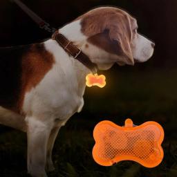 Colar de cachorro pingente de plástico led luz luminosa flash jóias acessórios para animais de estimação - Image 5