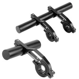 Bicicleta dupla guiador extensor, suporte para segurar motocicleta E-Bike lâmpada, velocímetro, GPS, suporte do computador - Image 1