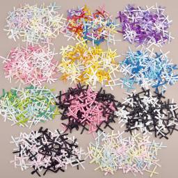 Mini Fitas de Cetim com Flores, Arcos Gravatas para Artesanato DIY, Scrapbooking, Acessórios Embelezamento, Animais Decoração Cabelo e Roupas, 100PCs - Image 3