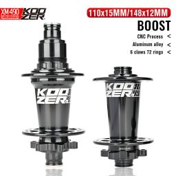 Koozer xm490 pro boost hub 15x110 12x148 mtb boost hub 28/32 buraco cubo micro/sram xd 12 velocidade ciclo roda aro hub com hg - Image 1