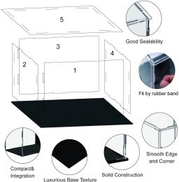 Montar caixa acrílica transparente para coleções, armários, proteger figuras de ação, organizar brinquedos, modelos, bonecas - Image 6