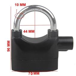 Black Waterproof Siren Alarm Cadeado Alarme Lock para Motocicleta Bicicleta Segurança Perfeita com 110dB Alarme - Image 5
