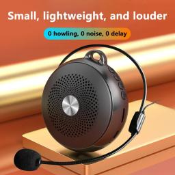 Portátil Mini Megafone Speaker com Microfone para Professor, Amplificador De Voz De Alta Potência, Display Pessoal Multifuncional Sem Fio - Image 3