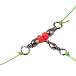 Conector de equipamento de pesca de 3 vias, 20 peças, equipamento de pesca giratório, linha cruzada, barril giratório triplo, linha cruzada, gira para pesca - Image 2