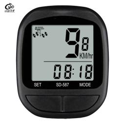 Computador de bicicleta à prova d'água com display LCD, velocímetro bicicleta e odômetro, MTB equitação cronômetro, equipamento ciclismo - Image 1