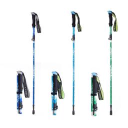 Ultraleve Folding Trekking Pole, liga de alumínio, Anti Shock Alpenstock, bengala de neve, escalada ao ar livre, vara de caminhada - Image 1