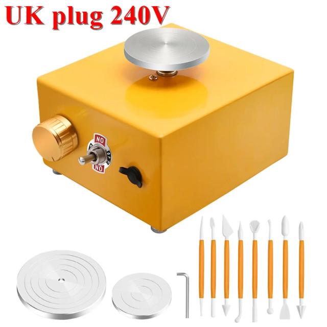 SEAAN Mini Roda de Cerâmica Elétrica 6.5cm 10cm DIY Ferramenta de Argila