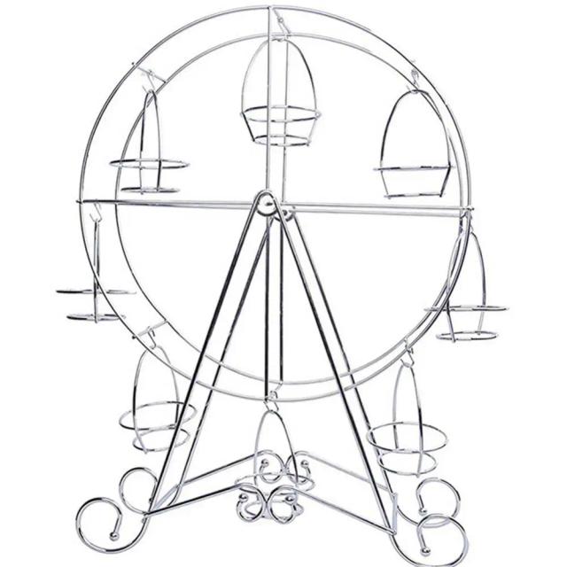 Suporte Rotativo para Cupcakes em Metal - Ideal para Aniversários e Casamentos, 8 Compartimentos, Decorativo e Prático