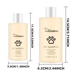 Shampoo condicionador para animais estimação para cães 3/10 onças Shampoo sem lágrimas Loção corporal para cães Fórmula - Image 1