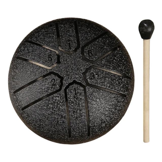 Aço Tongue Drum de 3 Polegadas com Baquetas e Acessórios - Mini Mão Pan Bateria e 8 Tons de Música