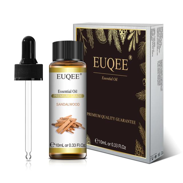 Óleo Essencial Natural EUQEE com Conta-Gotas para Difusor e Umidificador - Lavanda, Jasmim, Eucalipto e Baunilha - 10ml