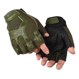 Luvas táticas de meio dedo para homens, equipamento protetor, paintball, airsoft, tiro, combate, antiderrapante, bicicleta, dedo cheio - Image 4