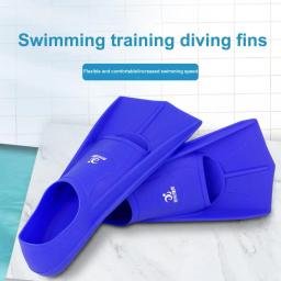Nadadeiras flutuantes de lâmina curta para adulto, nadadeiras de treinamento, nadadeiras macias e flexíveis, equipamento de natação e mergulho, 1 par - Image 2