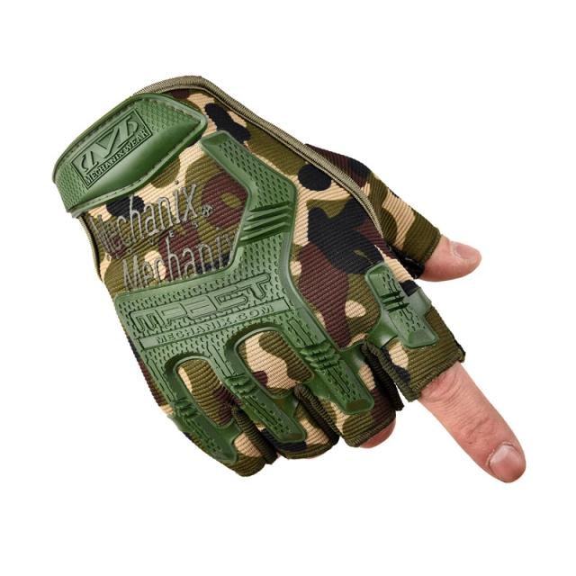 Luvas Táticas de Meio Dedo para Homens - Equipamento Protetor para Paintball, Airsoft e Atividades Externas