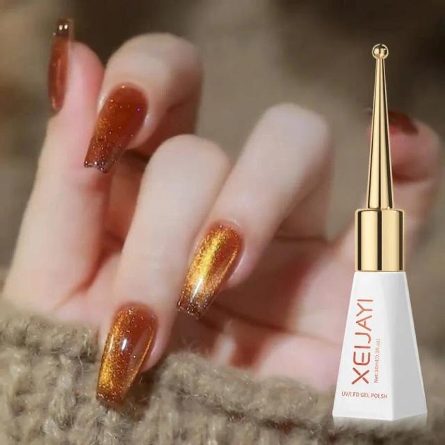 Esmalte Magnético Galáctico Branco Olho de Gato para Arte em Unhas - 10ml com Efeito Espelhado e LED UV