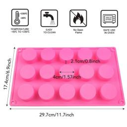 Cilindro Silicone Soap Mold, Moldes redondos para fazer sabão artesanal, barras de loção, bombas de banho, chocolate, bolo - Image 6