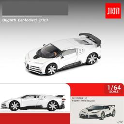 Diecast Super Sport Model Toy Car, Coleção de Metal Presente, JKM, Diecast Miniauto, 1:64 Bugatti La Voiture Noire Chiron Centodieci, EB110 - Image 3