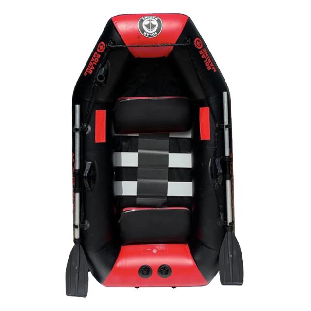 Canoa Portátil de Madeira Solar Marine para 2 Pessoas com Acessórios - Barco de Pesca em PVC 0.7mm de 2M