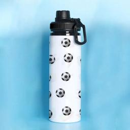 Garrafa De Água De Futebol Garrafa De Água De Ginásio De Alumínio Garrafa De Água Reutilizável Para Eventos Esportivos Ciclismo Fitness Camping Caminhadas Mochila - Image 4
