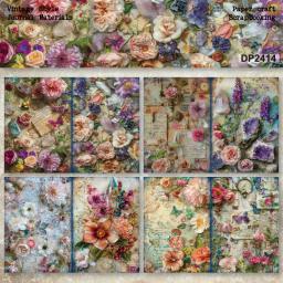 Pacote de cartões Panalisa Craft, Scrapbooking estilo vintage, papel modelado, peso leve, Scrapbooking extravagante, Tamanho A5, 8 folhas - Image 3