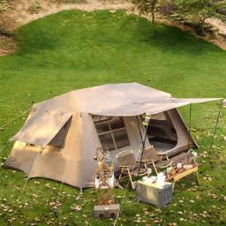 Impermeável Dupla Camada Barracas De Acampamento, Abrigos De Barraca De Praia Automáticos, UV Portátil Ao Ar Livre Glamping Tendas Turísticas, Natureza Caminhada - Image 1