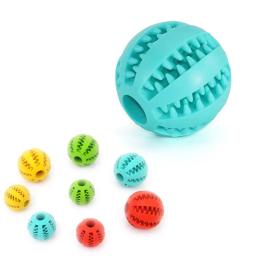 Bola de silicone para cachorro de estimação, brinquedo interativo resistente à mordida, para limpeza dos dentes de pequenos animais, produtos de 5/6/7cm - Image 4