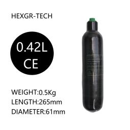 Fibra De Carbono Cilindro HPA Tanque, Cilindro De Gás De Alta Pressão, FX Caça Mergulho, M18 x 1.5, 4500Psi, 300Bar, 30Mpa0.42L, 0.5L, 500cc - Image 5