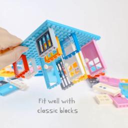 DIY MOC Building Blocks Brinquedos, Janelas e Portas, Tijolos Clássicos, Cidade, Amigos, Peças da Casa, Presente de Aniversário, 25Pcs - Image 4