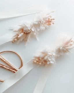 Coelho Cauda Secas Pampas Grama, Flor De Pulso De Noiva, Presentes De Dama De Corsage, Flores De Casamento, Flor De Casamento Boho, Menina Suprimentos - Image 3