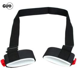 Pólo de esqui ajustável ombro mão transportadora lash alça alças náilon sacos de esqui porter gancho loop proteção para esqui snowboard - Image 2