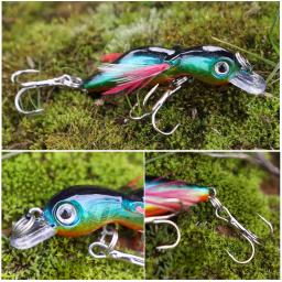 Sougayilang-isca minnow, isca artificial, 4g, flutuante, wobblers, truta, lúcio, carpa, equipamento de pesca, 4pcs - Image 2