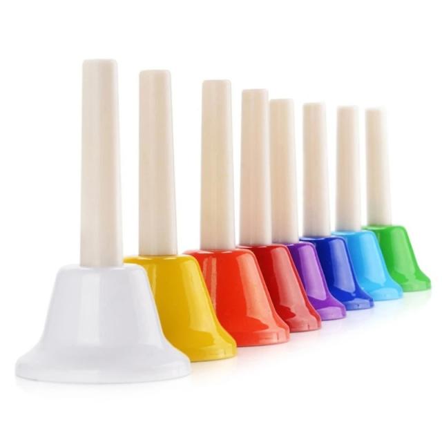 Conjunto de Sinos Coloridos com 8 Notas: Presentes de Percussão para Crianças e Adultos