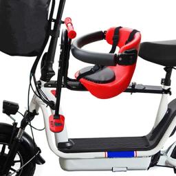 Assento de segurança de bicicleta ajustável para crianças, montagem frontal, Baby Carrier com corrimão, assento de bicicleta para crianças - Image 1