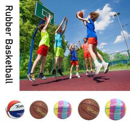 Bola De Competição De Basquete De Borracha, Bola De Competição De Treinamento De Drible, Resistente Ao Desgaste, Alta Elástica, Boa Mão Feel, Tamanho 5, 7 - Image 4