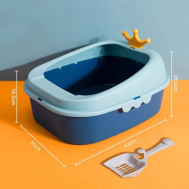 Caixa de Lixo Desodorante para Gatos com Design Moderno e Multifunções para Transporte e Aseo de Animais de Estimação