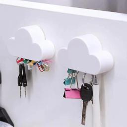Criativo forma de nuvem ímãs chaves de forma segura ganchos magnéticos suporte de chave fixado na parede ganchos magnéticos titular de armazenamento em casa ganchos - Image 1