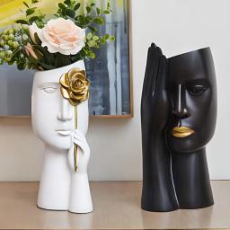 Arte Nórdica Face Humana Vaso De Flor, Molde De Silicone, Vaso De Gesso, Estojo De Caneta, Artesanato Fazendo Ferramenta - Image 3