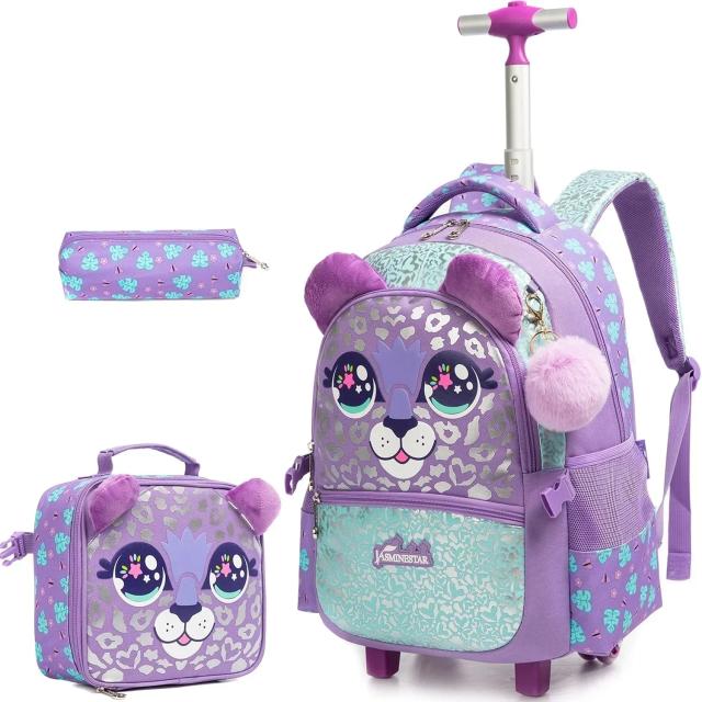Mochila Rolante Infantil para Meninas - Prática e Estilosa para Estudantes do Ensino Fundamental